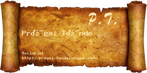 Prágai Tünde névjegykártya